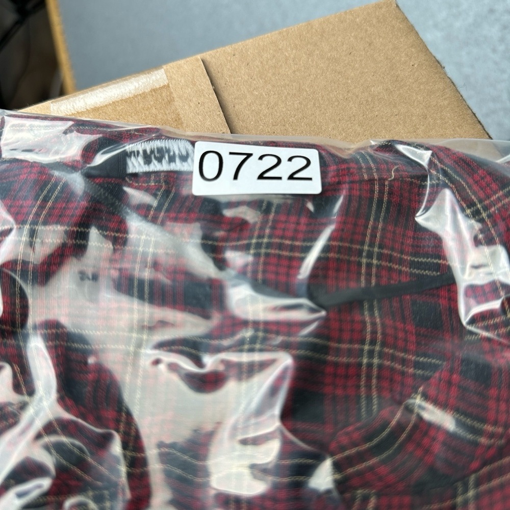 Zara Blouse Womens S Plaid Long Sleeve V Neck Semi Sheer Oversized High Low - Picture 11 of 11